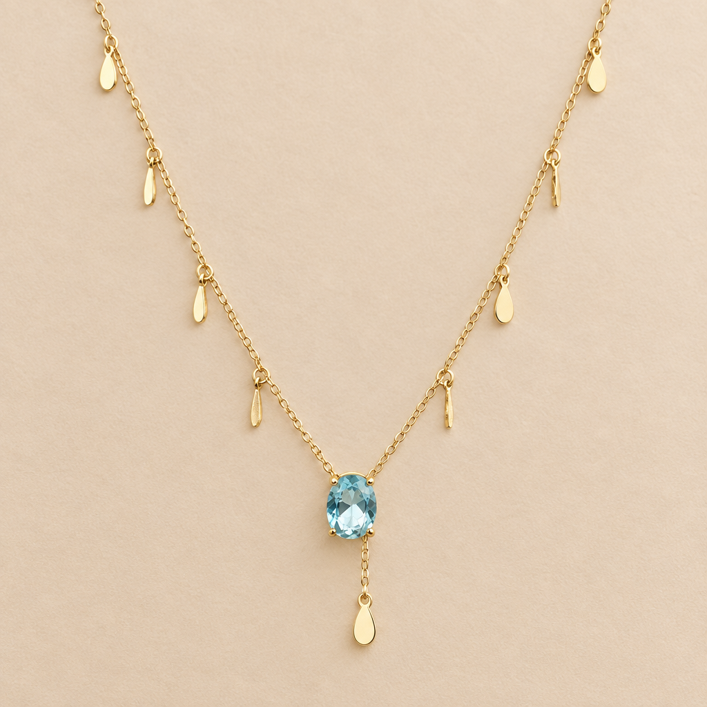 Azure Solitaire - 18K Gold Packshot