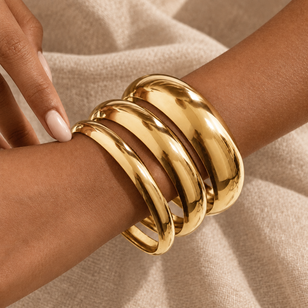 Bold Cuff - Elegant Sand Tone