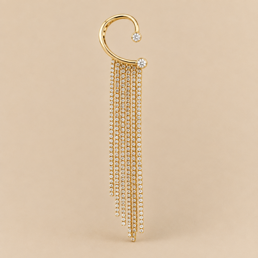 Crystal Ear Cuff - Gold Packshot