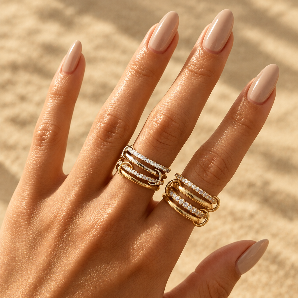Halo Ring - Elegant Sand Tone