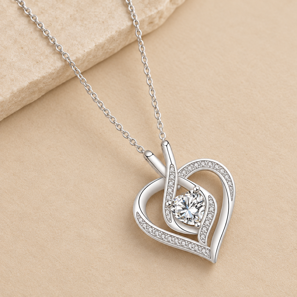 Pavé Heart - Sand Tone Packshot