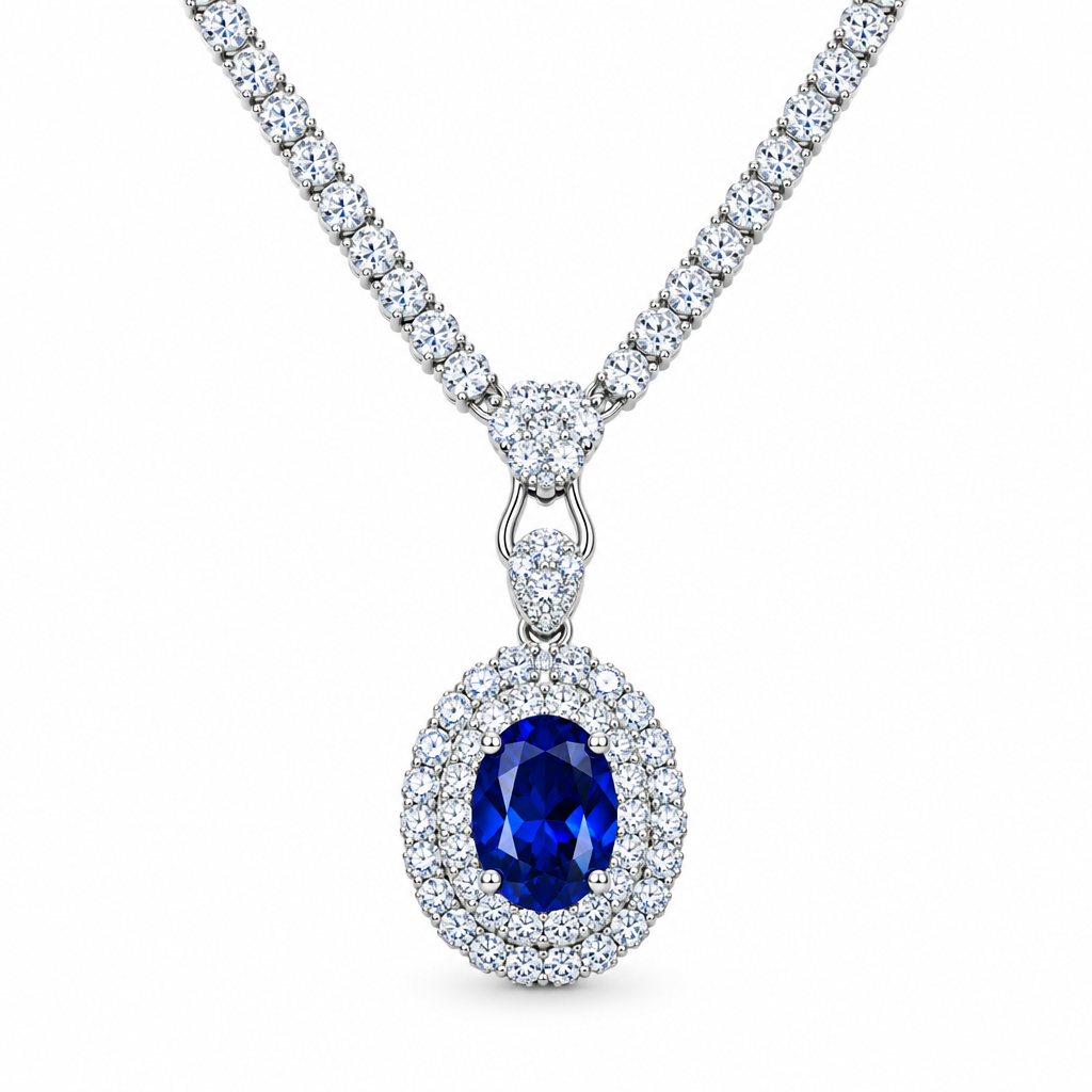 Pendant Necklace – White BG