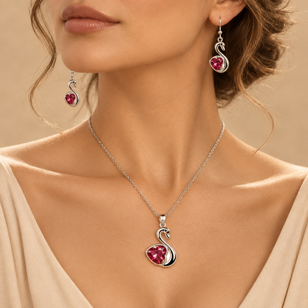 Swan Set - Rose Red